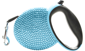 רצועת כלבים נמתחת יוקרתית עם אבני חן